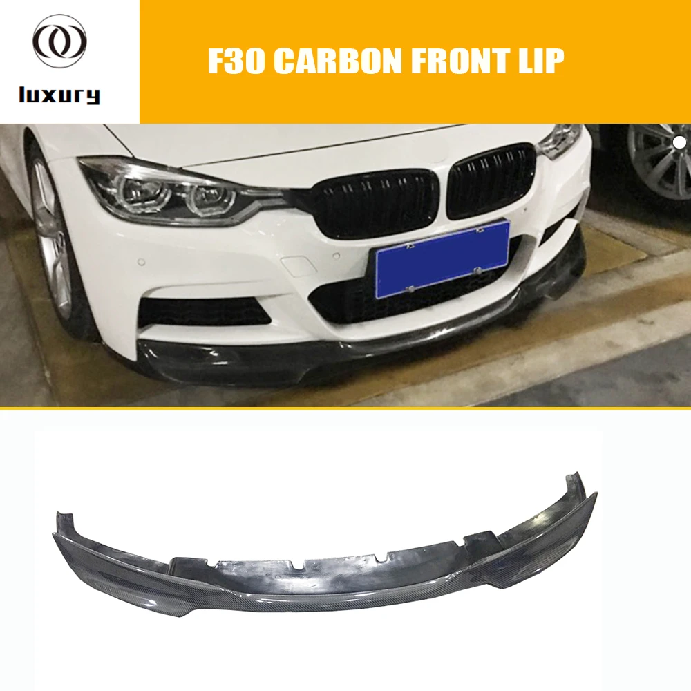 V-образный передний бампер из углеродного волокна для BMW F30 F31 318 320 328 330 335 340 с