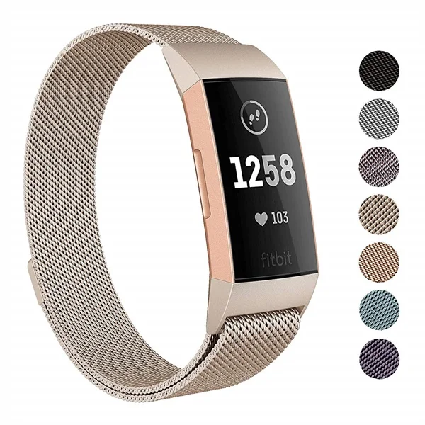 for Fitbit Charge 3 Магнитный браслет из нержавеющей стали для Fitbit Charge 3 браслеты с деталями миланские полосы для зарядки 3 Аксессуары для часов - Цвет: for Fitbit Charge 3