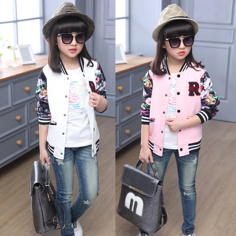 Новинка 2017 г. бейсбольные куртки для девочек-подростков детские худи на весну