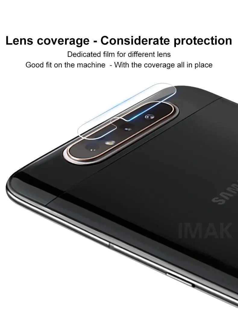 Imak 2 шт./упак. износостойкая защита для объектива камеры протектор для samsung Galaxy A80 A90 пленка из закаленного стекла