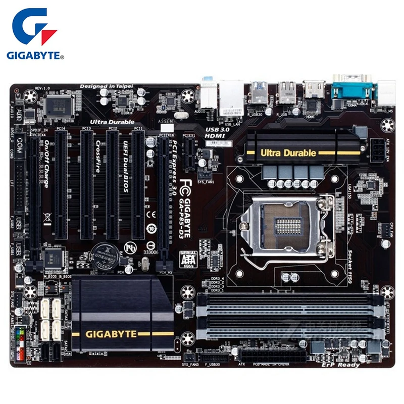Gigabyte GA P85 D3 материнская плата для Intel B85 DDR3 USB3.0 32GB десктопная системная Б/у