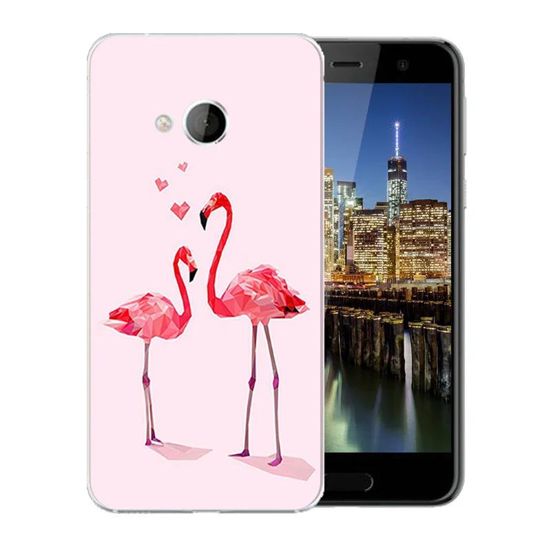 For HTC U Play Alpine 5.2 inch Soft Silicone Phone Case Clear Funda Flamingos Pattern Skin Matte Protection for Cover |