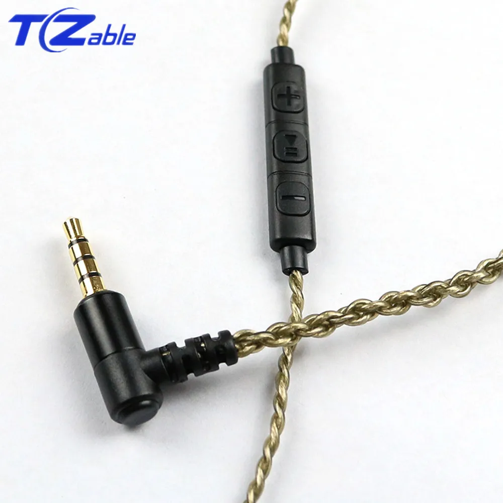 Hifi Headphone Cable With Microphone 3.5mm Earphone Maintenance Wire For MMCX se215 se315 se425 se535 se846 DIY Headset Cable