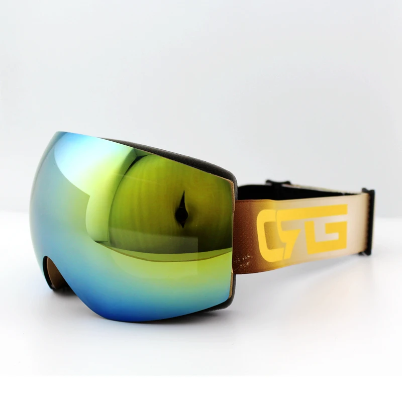 Брендовые лыжные очки 6 цветов двухслойная противотуманная большая Лыжная маска
