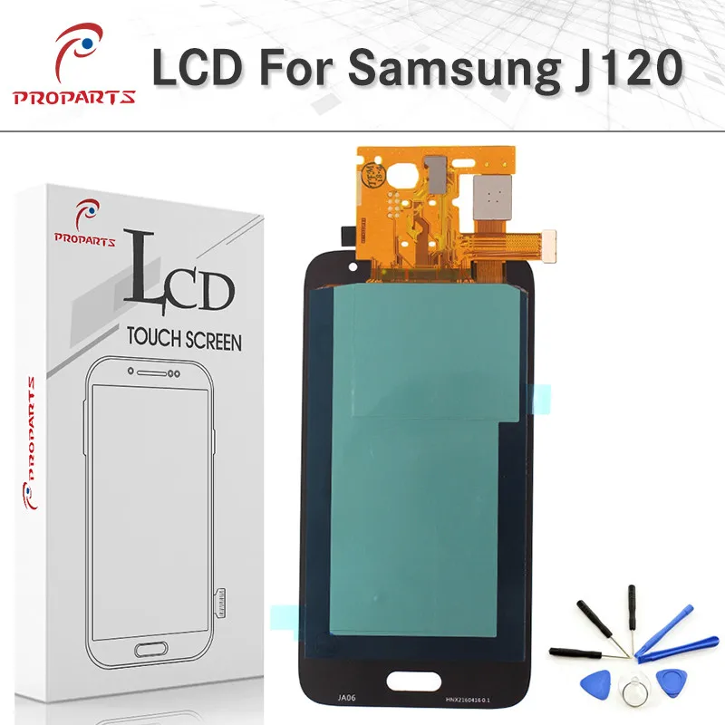 Super AMOLED ЖК дисплей Экран для Samsung Galaxy J120 J1 2016 SM J120F J120H J120M Дисплей Замена сенсорного