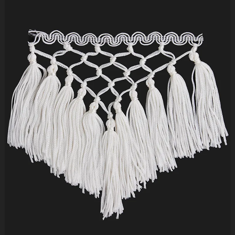 5 ярдов белая плетеная бахрома искусственная Венецианская кружевная лента