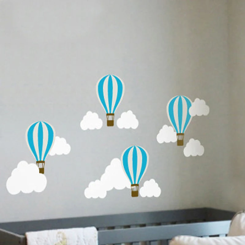 

Hot Air Balloon Decor Cloud Wall Sticker Mural Decal Wallpaper Nursery Children Baby Decoration Room Bedroom 80x160cm Home Xmas