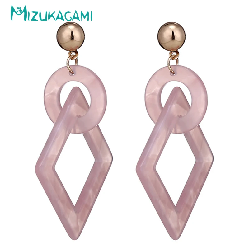 MIZUKAGAMI модные розовые уксусная кислота смолы к той геометрии полые качество