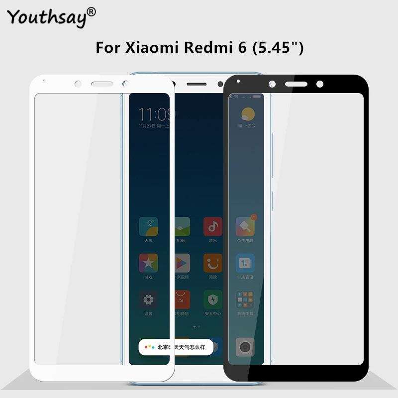 

Закаленное стекло с полным покрытием для Xiaomi Redmi 6, Защита экрана для Xiaomi Redmi 6, Защитное стекло для Xiaomi Redmi 6A 6, пленка