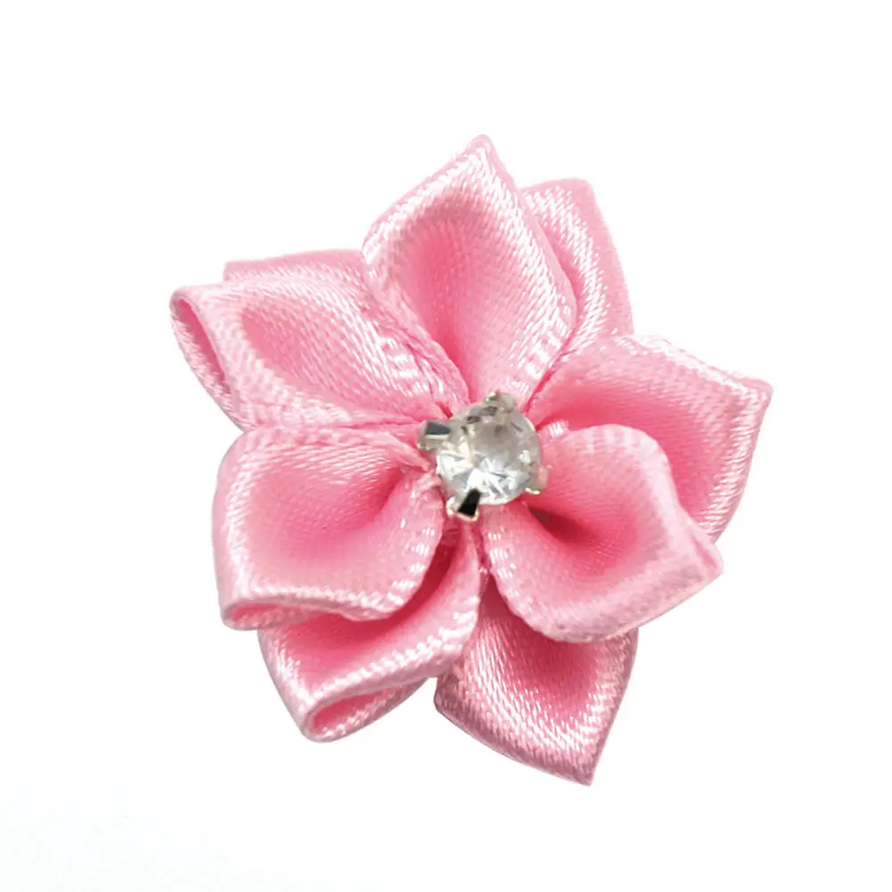 40 шт. хрустальные стразы декоративная атласная лента Цветочные аппликации