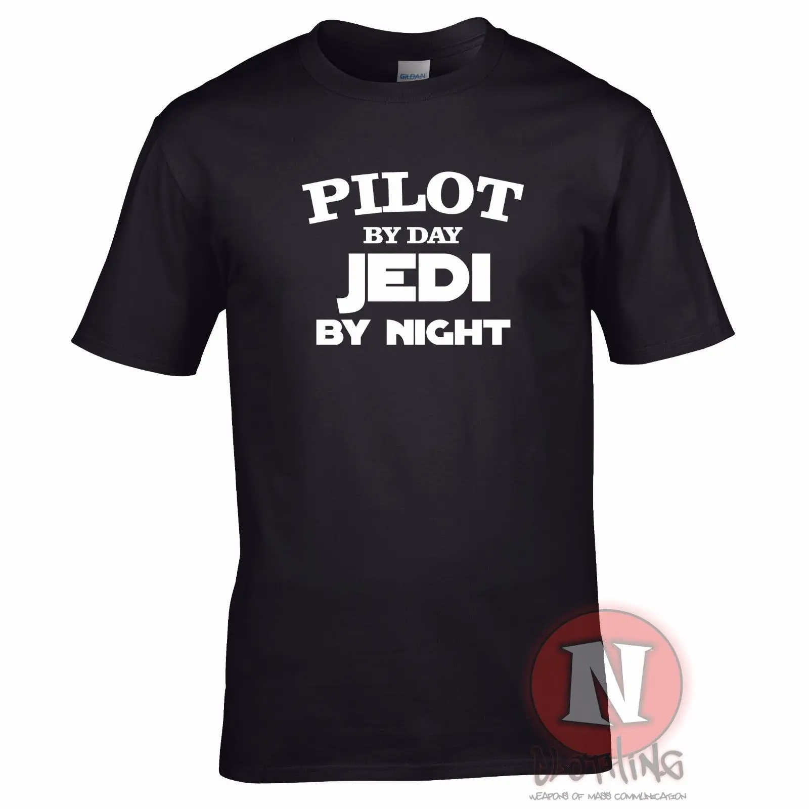 Футболка с надписью Pilot by day Jedi night fun leaving birthday Звездные войны бесплатная доставка