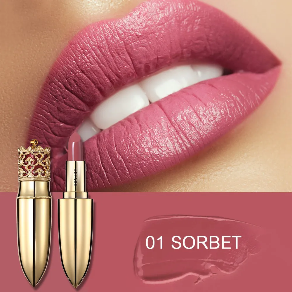 01 Sorbet UCANBE, брендовая бархатная матовая губная помада, макияж, золотой, 5 цветов, телесный, стойкий пигмент, помада для губ, Натуральные Косметические губные румяна - Цвет: 01 Sorbet