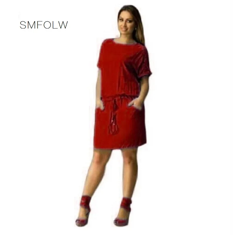 Повседневное красное вино Для женщин платья большой Размеры s 2017 плюс женская