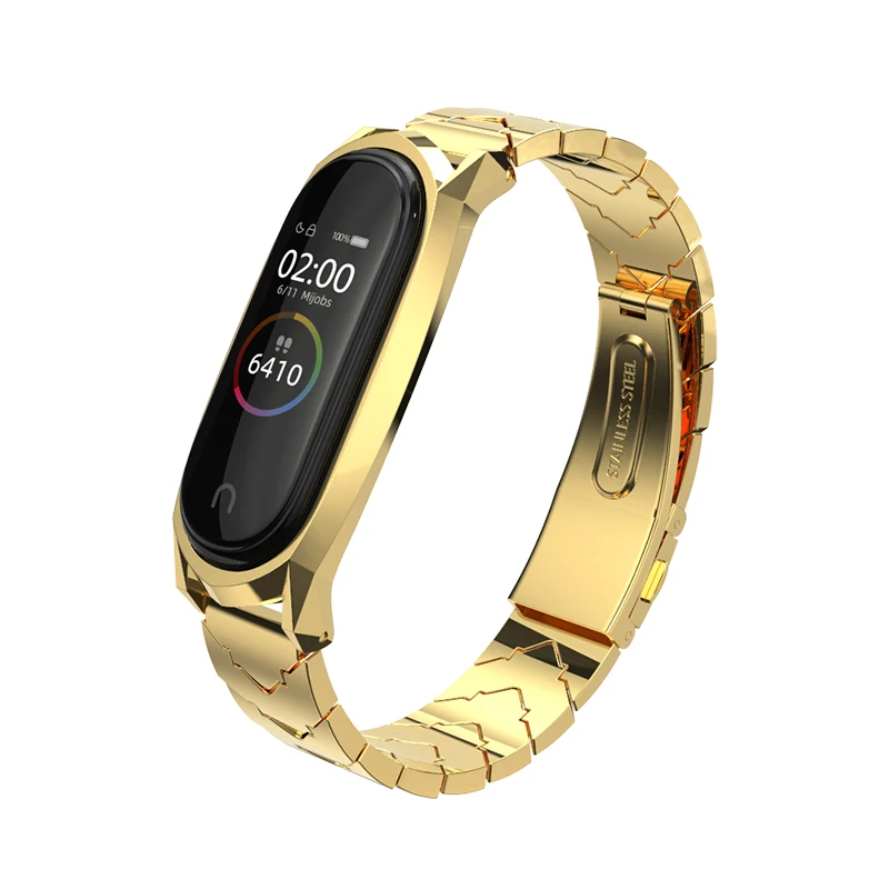 Стиль mi Band 4 металлический ремешок из нержавеющей стали для Xiao mi Band 4 ремешок совместимый mi band 3 браслет на запястье mi Band 3 Correa