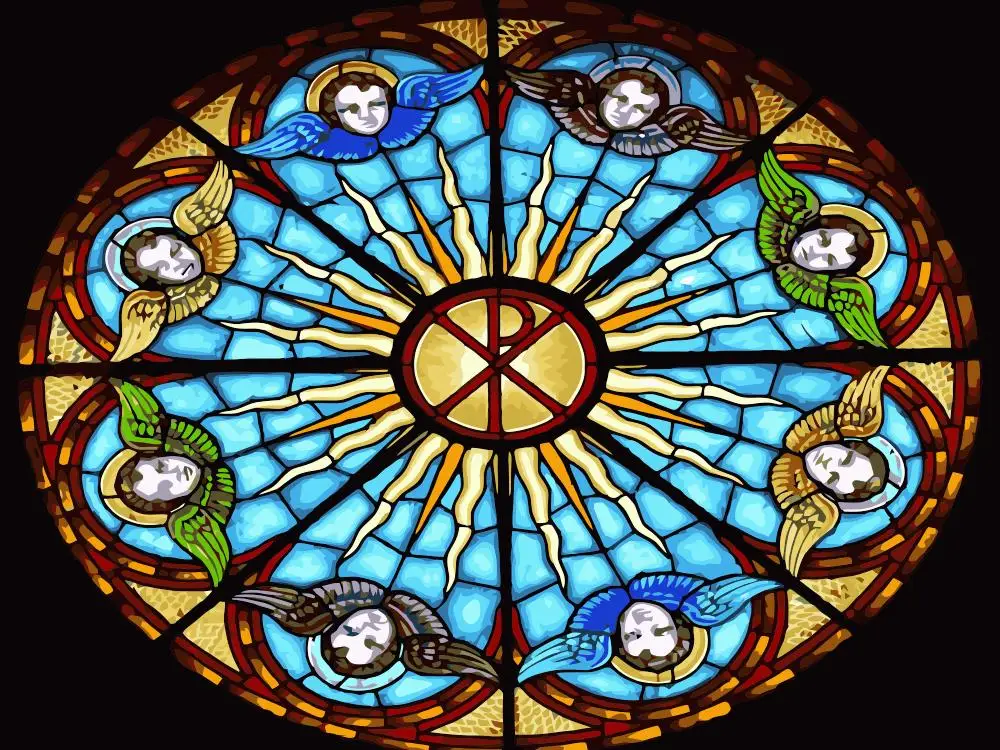 PX-89 Church stained glass window 45x60cm Oil Painting By Numbers landscape Cuadros Decoracion Acrylic Paint On Canvas | Дом и сад