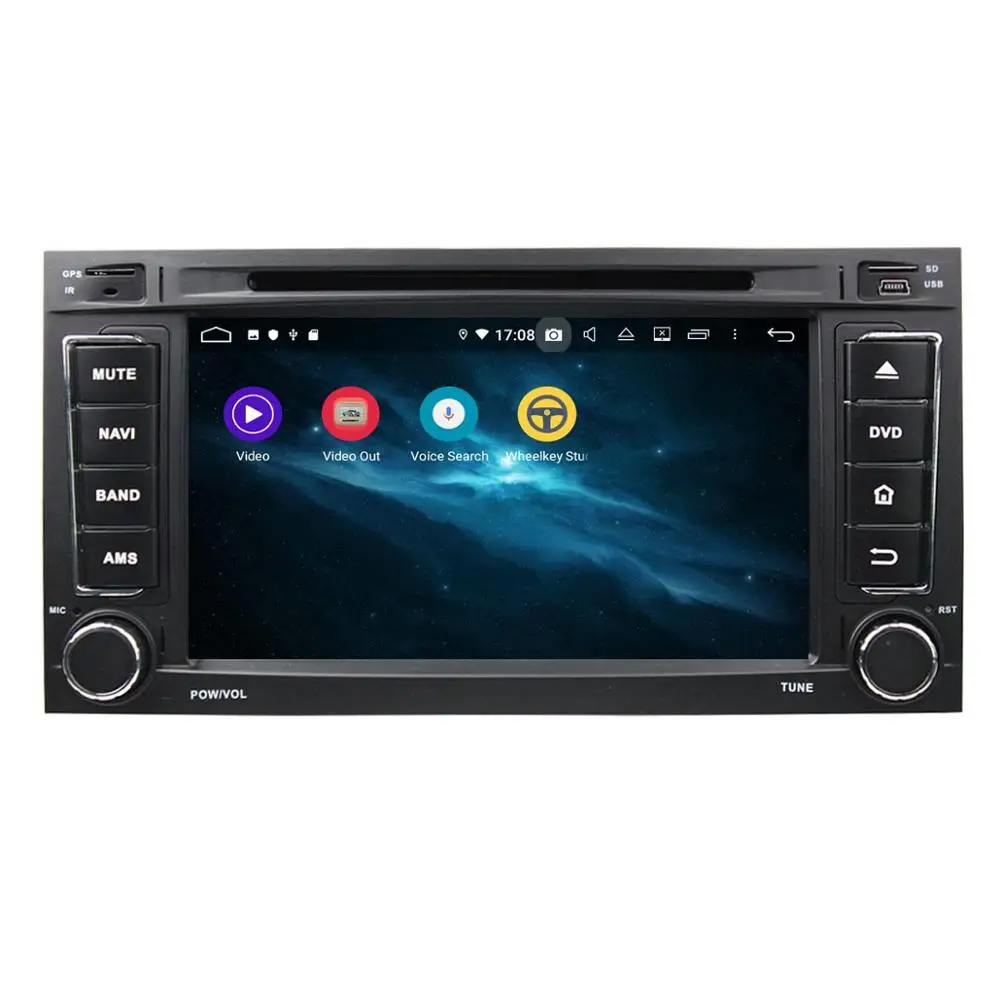 Автомобильный мультимедийный плеер 64G Android 9 DVD GPS-навигация стерео для VW Volkswagen TOUAREG