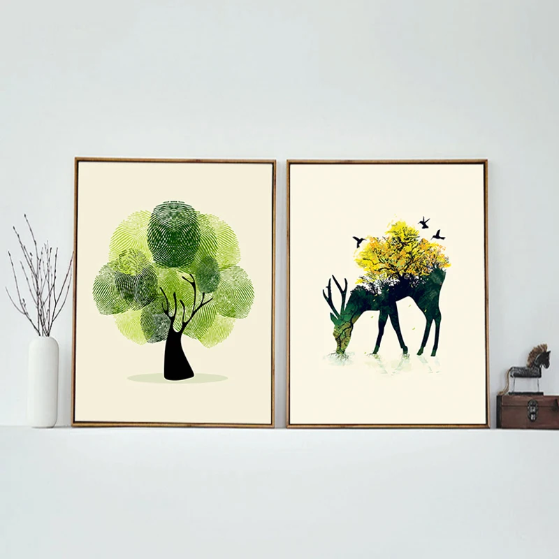 1 шт. Декоративная Настенная картина Зеленые растения | Дом и сад