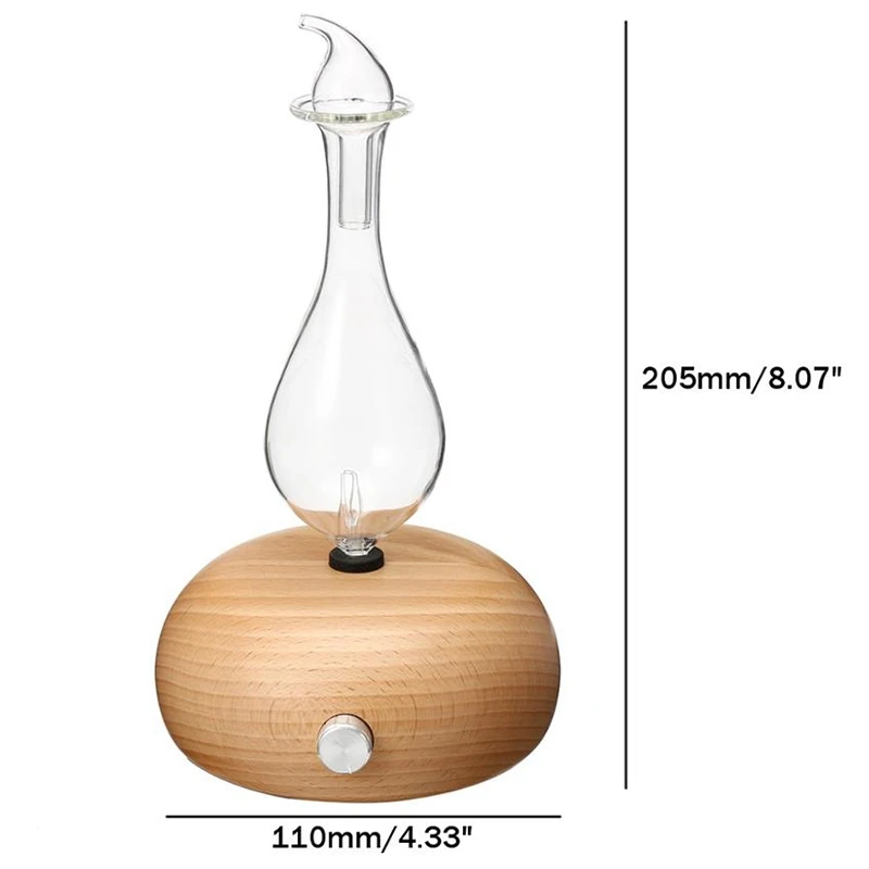 Wooden Glass Aromatherapy Pure Essential Oils Diffuser Air Nebulizer Humidifier Household Conditioning Applianc | Бытовая техника