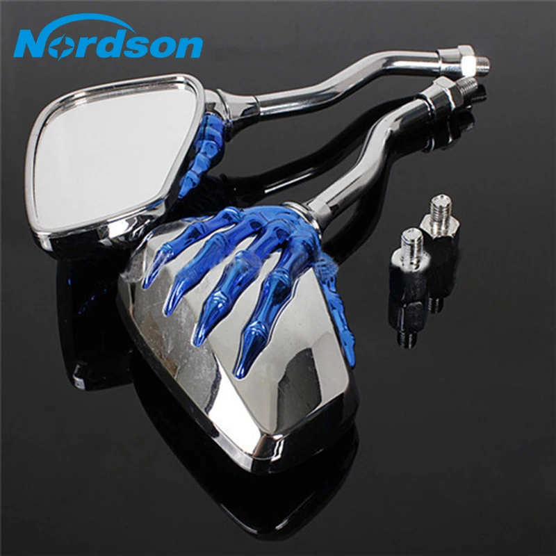 Боковые зеркала Nordson с черепом для мотоцикла Yamaha Honda V Star 250 650 950 1100 1300 Virago VMax Suzuki