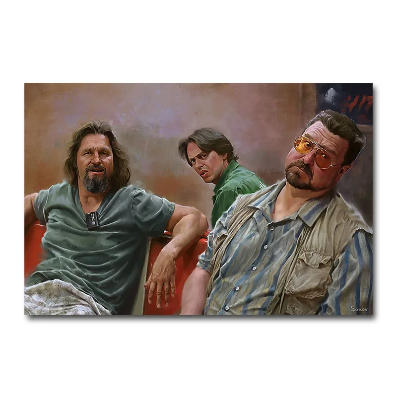 Большой Шелковый постер Lebowski в классическом фильме настенный художественный