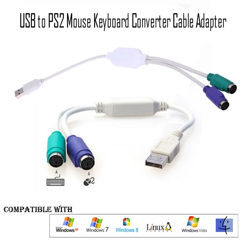 Переходник с USB на PS/2 для мыши и клавиатуры|Кабели USB| |