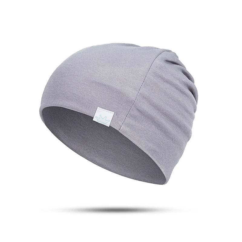 light gray REAKIDS/детская шапка; сезон осень-зима; детская шапочка; теплая хлопковая шапка для малыша; шапка для новорожденных; шапка для маленьких мальчиков и девочек; Skullies Beanies - Цвет: light gray
