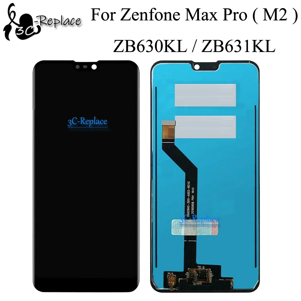 Оригинальный ЖК дисплей 6 3 дюйма для Asus Zenfone Max Pro ( M2 ) ZB630KL ZB631KL сенсорный экран