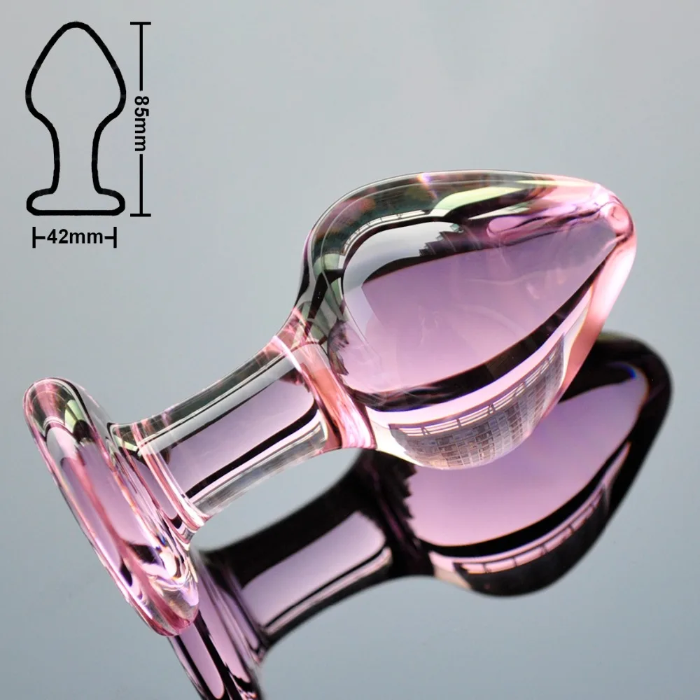 42mm pyrex glass bead crystal anal dildo butt plug fake male penis dick female masturbation adult anus sex toy for women men gay | Красота и