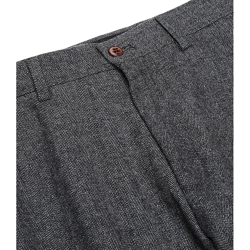 men suit 50% wool warm retro grey wedding groom wear fashion suits set 3 pieces blazer vest pant single breasted tuxedo slim fit