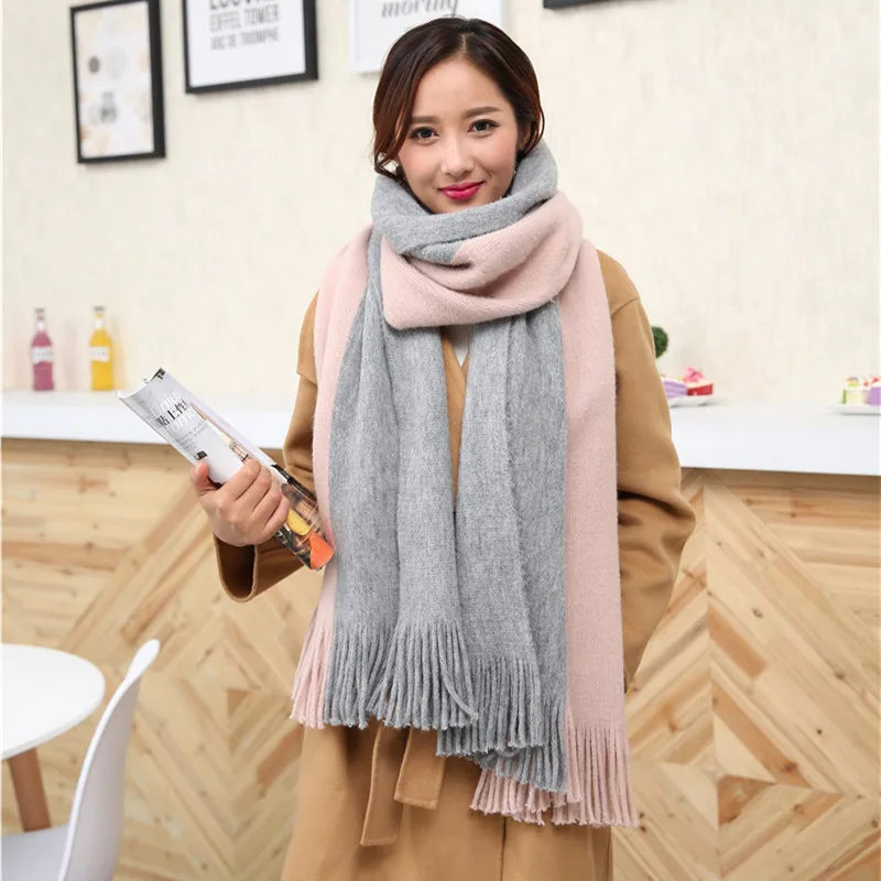 Женская мужская шарфы модные 2017 дамы зимние хиджаб шали пашмины обертывания