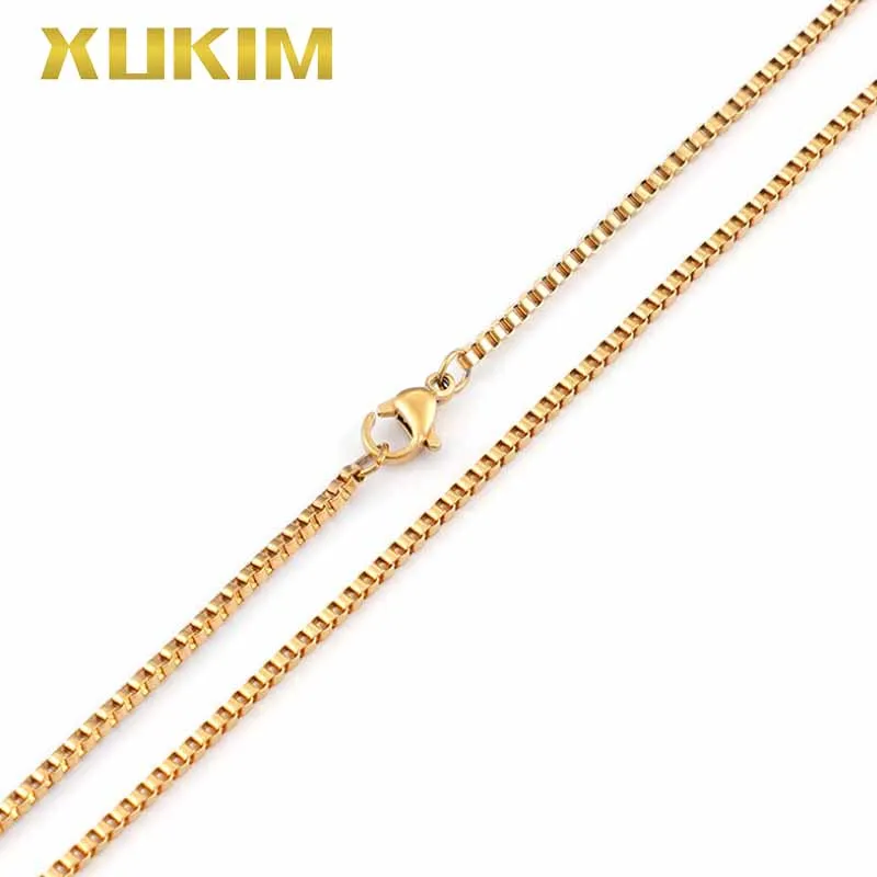 Ювелирные изделия XCN219 Xukim титановая сталь золотой цвет квадратная цепочка с