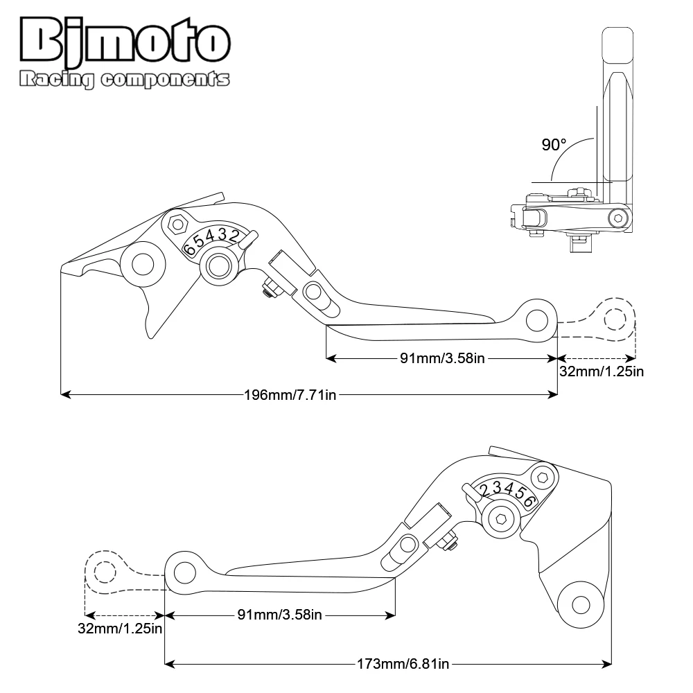 

BJMOTO Motorcycle CNC Brake Clutch Levers For Yamaha V MAX V-MAX VMAX 2009-2018 Motorbikes Brakes Lever Set