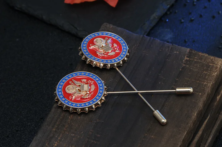I-Remiel, британский стиль, пятиконечная звезда, значки и броши, парусный спорт, Орел, бутылка, крышка, длинная игла, брошь для мужчин, женщин, костюм, платье
