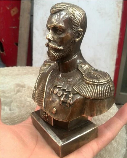 SUIRONG 322 + русский царь Николас II статуя бюста 5 &quotH бронзовая статуя|statue fashion|statues