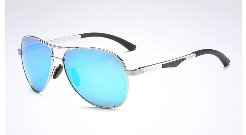 silver blue ELITERA, брендовые солнцезащитные очки для мужчин, алюминиево-магниевые ножки, поляризованные линзы, очки, аксессуары, солнцезащитные очки - Цвет линз: silver blue