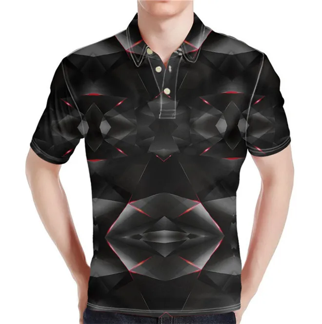 CC3076CS Forudesigns/ стильных людей Мужские Поло рубашка геометрический с коротким рукавом Slim Fit рубашка мужская хлопковая Мужские поло Рубашки для мальчиков Повседневное Camisa Мужские поло - Цвет: CC3076CS