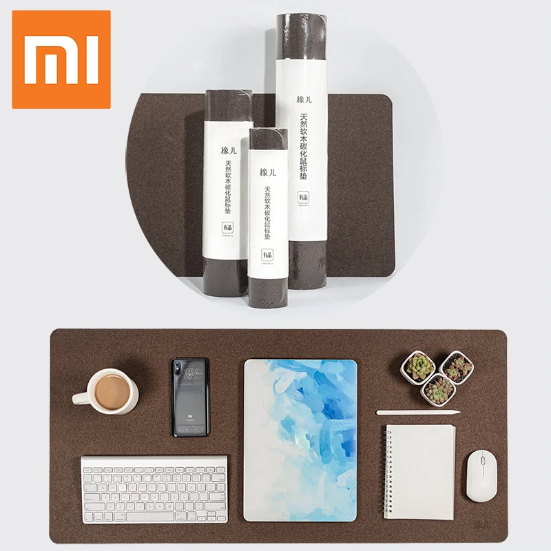 Новый Xiaomi большой коврик для мыши из дубового материала водонепроницаемый