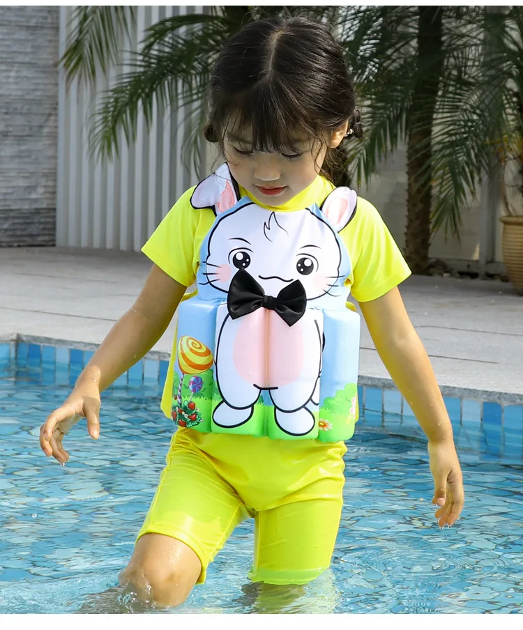 Плавающий купальный костюм Детская плавучий цельный для маленьких девочек