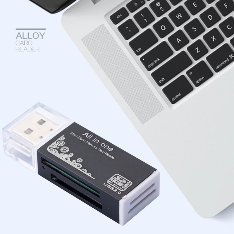 Высокоскоростной USB 2,0 все в 1 мульти-ридер карт памяти SB мобильный SDHC Micro SD к USB 2,0 MMC M2 для компьютера ноутбука