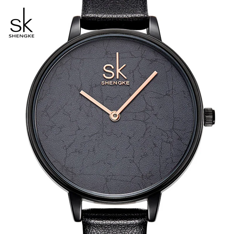 Часы Shengke женские с кожаным ремешком кварцевые креативные|clock brand|clock womenclock women brand |