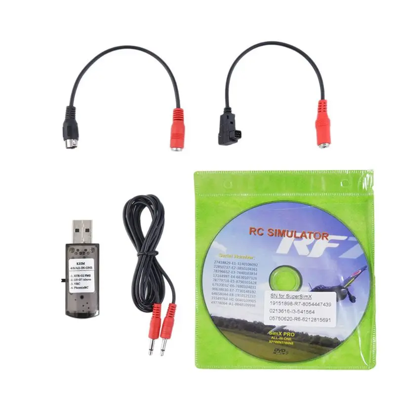 Радиоуправляемый USB симулятор полета 22 в 1 с кабелями для G7 Phoenix 5 0 Aerofly XTR VRC FPV