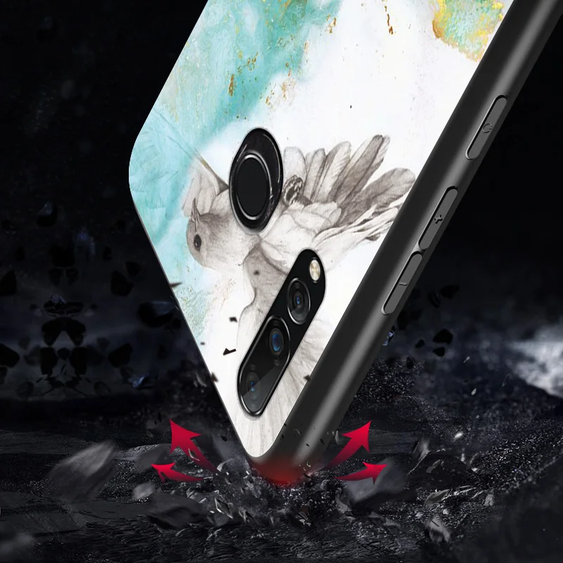 Чехол Rezzol для Huawei Honor 9X Premium мраморный чехол-накладка из закаленного стекла Global