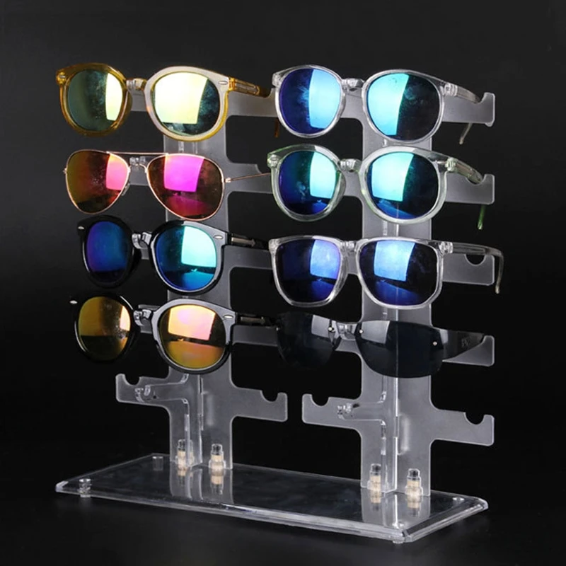 10 пар новых прозрачных двухрядных держателей для очков|display stand|glasses holder displaysunglasses