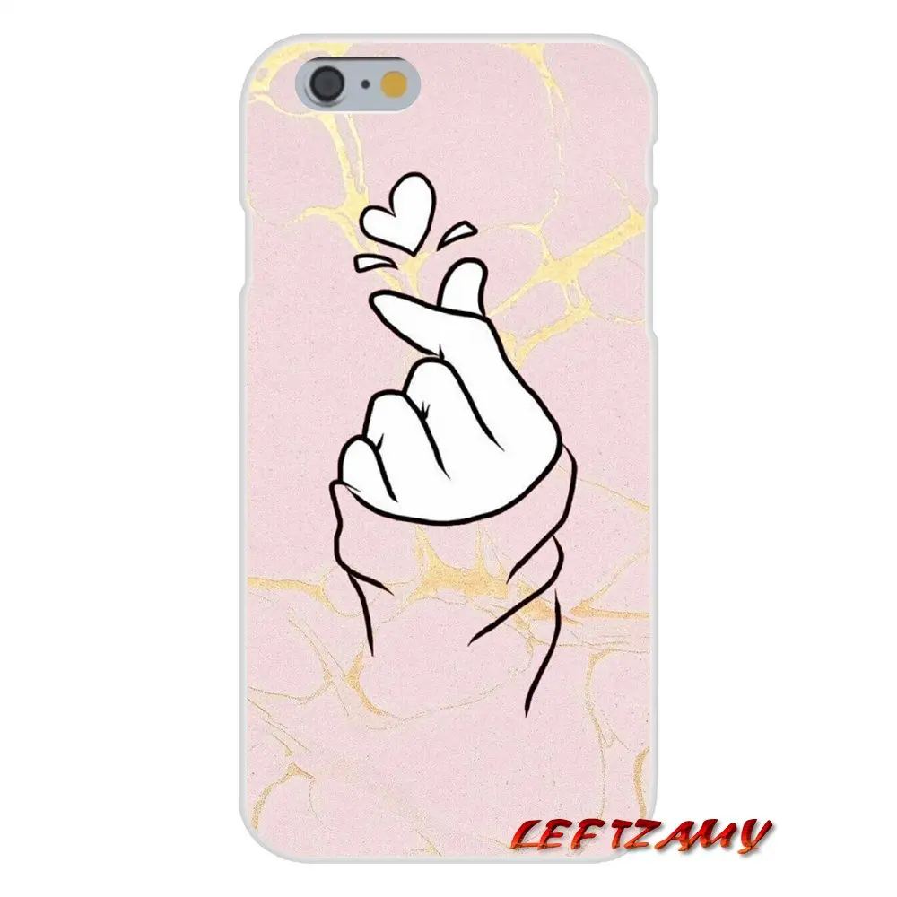 K pop Love on the finger kpop аксессуары для сердца Чехлы iPhone X XR XS MAX 4 4S 5 5S 5C SE 6 6S 7 8 Plus ipod touch
