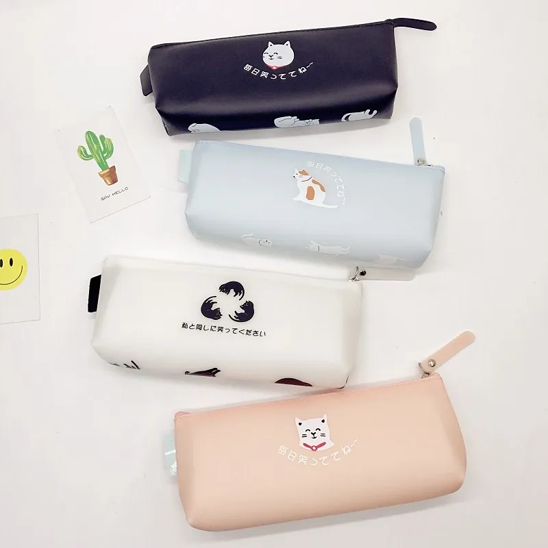 Kawaii кожаный чехол для ручки тканевый карандашей etui a пенал stifte tasche школьная сумка