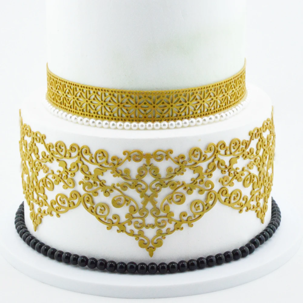 1 шт. розовая кружевная силиконовая помадка форма для льда декоративный коврик |