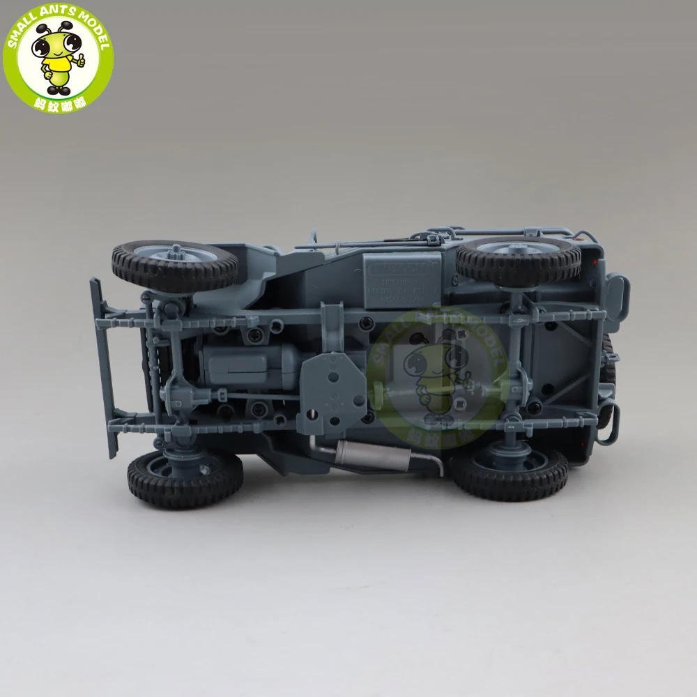 1/18 WELLY 1/4 тонн США Армейский Джип WILLYS Топ вниз литой автомобиль модель игрушки детские подарки для мальчиков девочек серый