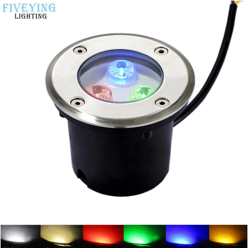 Водонепроницаемый светодиодный подземный светильник 3 Вт IP67 наружный садовый