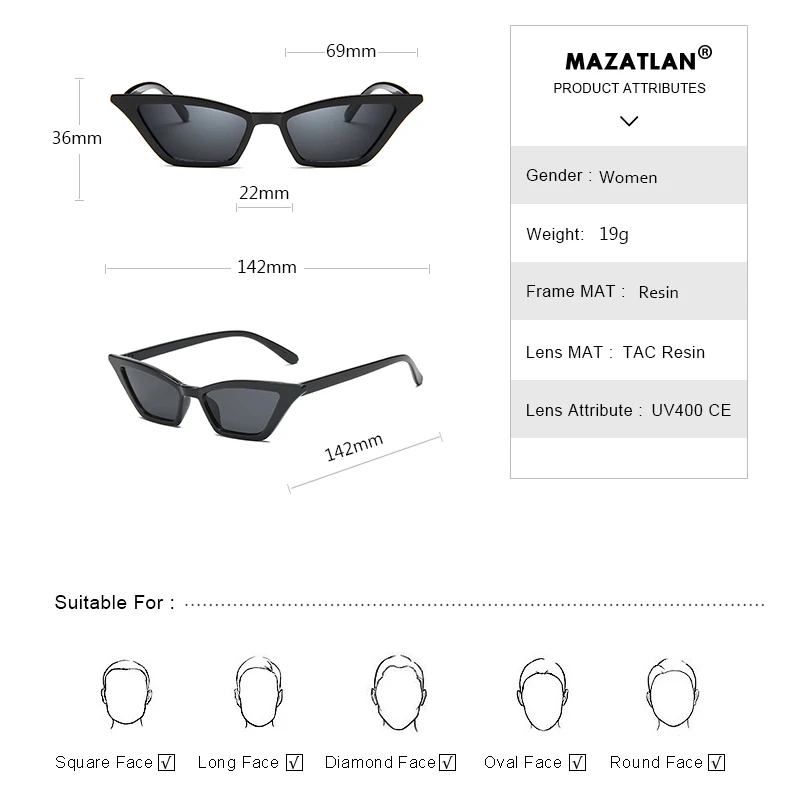 Mazatlan солнцезащитные очки "кошачий глаз" для женщин, роскошные брендовые дизайнерские винтажные прозрачные солнцезащитные очки, женские ретро очки красного и черного цвета