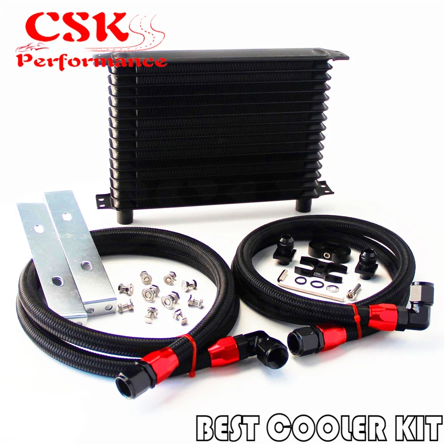 Комплект масляного радиатора AN10 15 рядов для BMW E36 Euro E82 E9X 135/335 E46 M3 Black|oil cooler kit|cooler